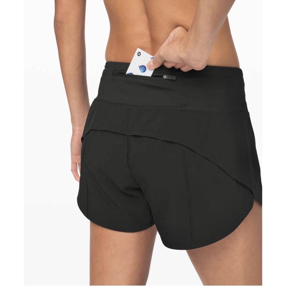 Lululemon Speed Up Mid-Rise Short 4" Inseam Black Size 4 Lined - Picture 3 of 12